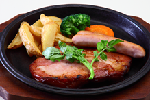 ロースハムのステーキ＆ソーセージ