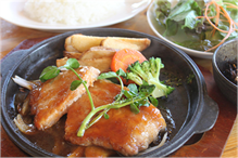 魚介類のトマトスパゲッティ